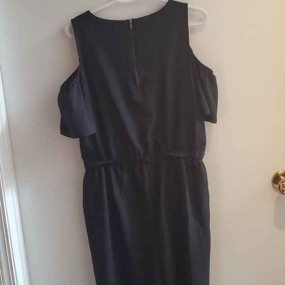 Black Jumpsuit with Cold Shoulder Details - Picture 4 of 4